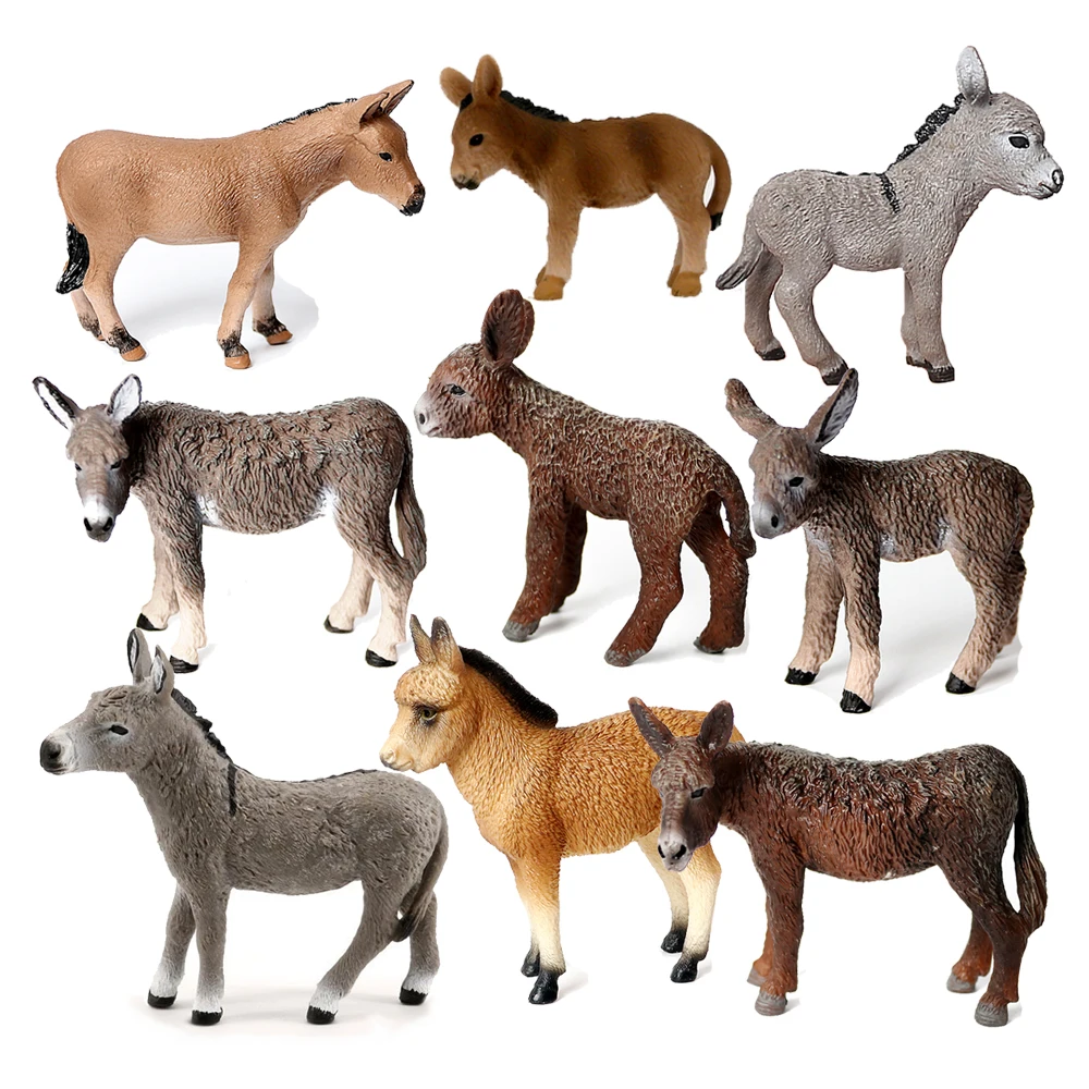 Woodworking Horse - Modèle d'âne jouet animaux Figurines ferme