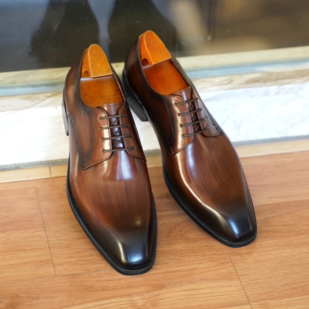 Woodworking Shoes - Chaussures décontractées d'affaires pour hommes, Grain