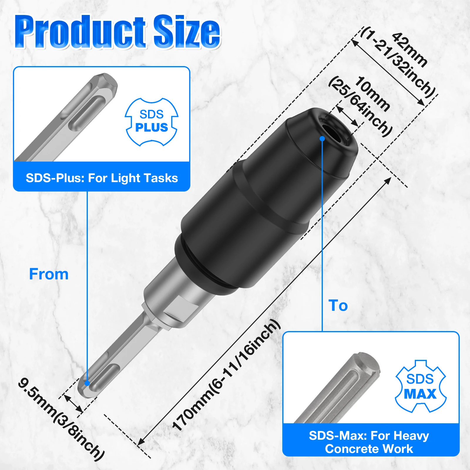 Adaptateur SDS Plus vers SDS M - Woodworking Hammer avis et prix