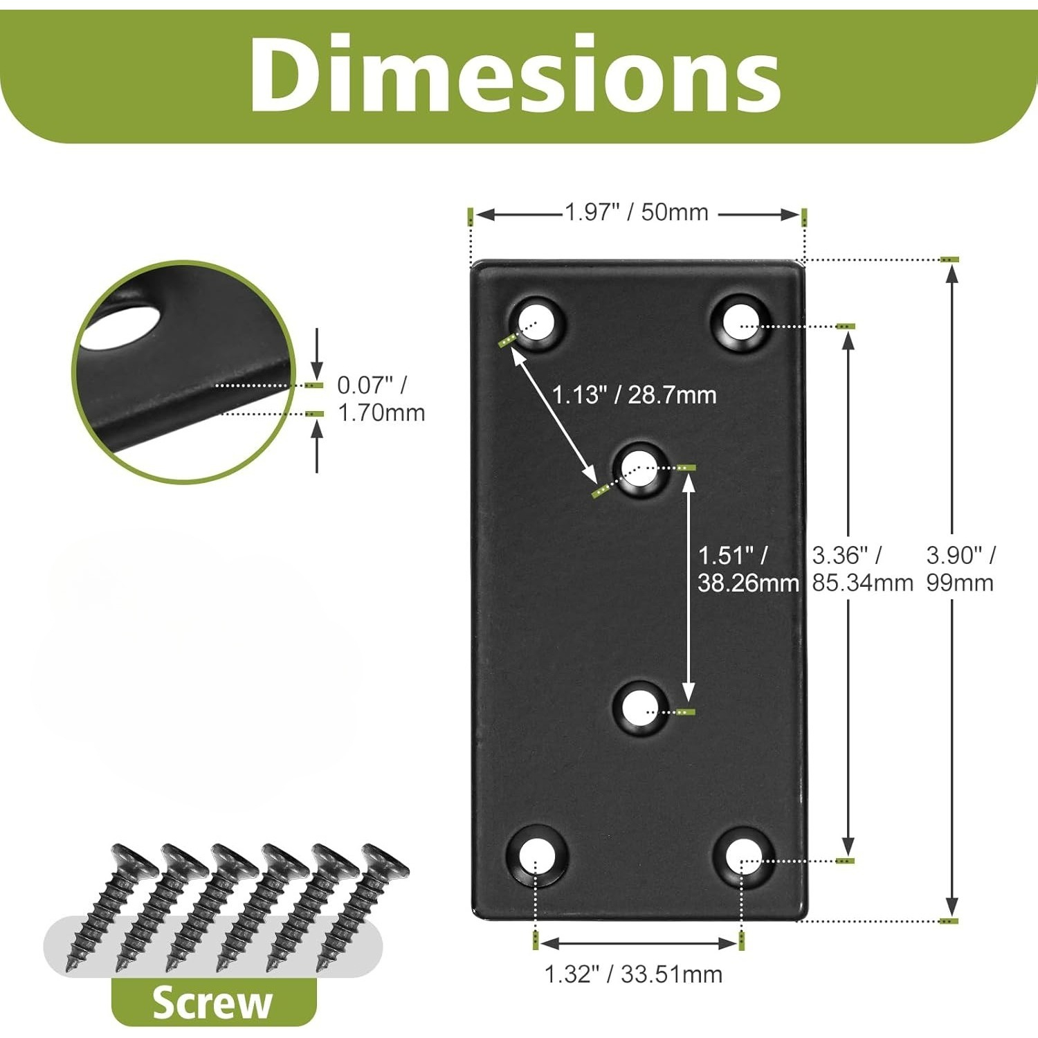 Plaque de fixation plate noire - Woodworking X Brace avis et prix